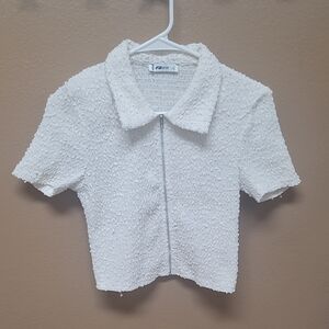 Elegant Kids' Zip-Up Blouse 🤎